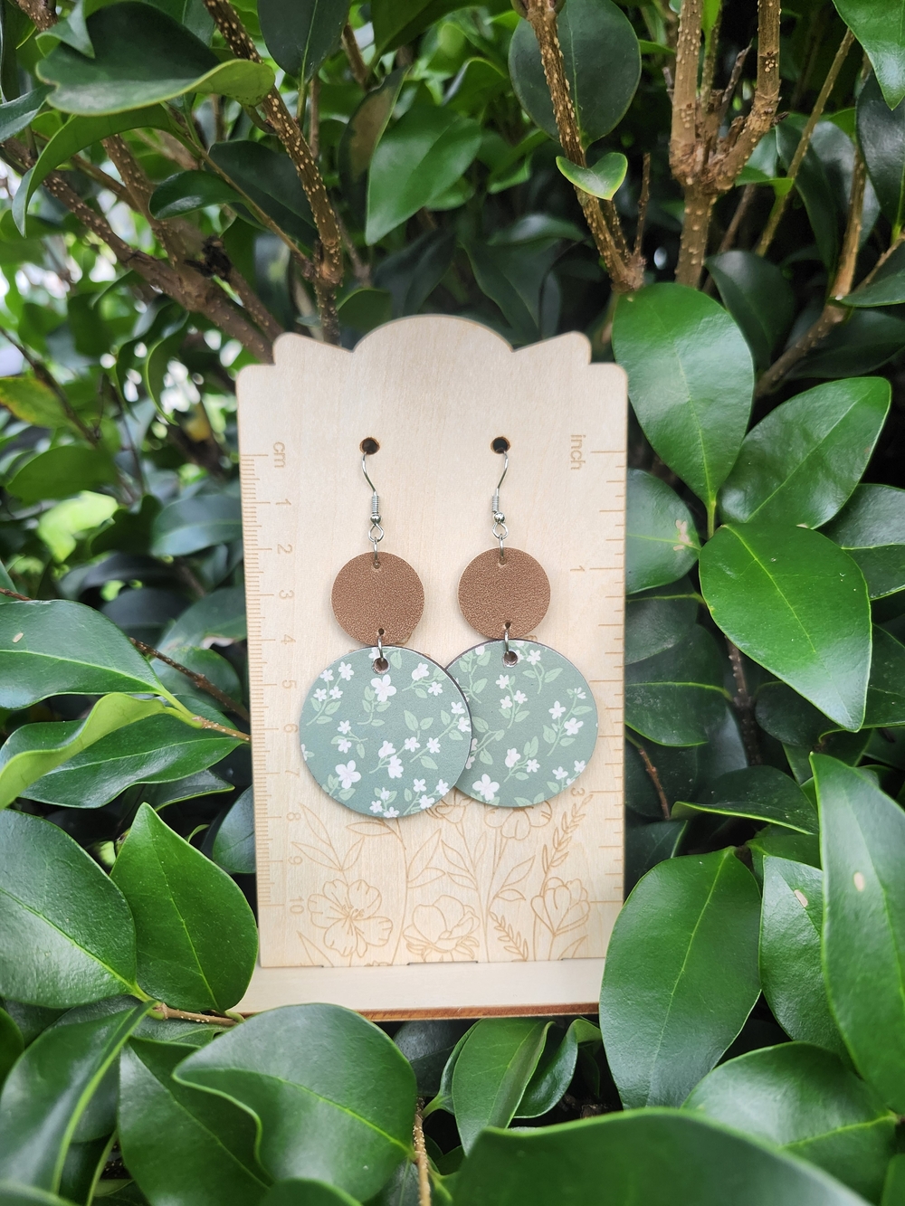 Handmade Boho Floral Drop Earrings